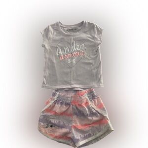 Under Armour Pastel Heart Tee and Shorts Set